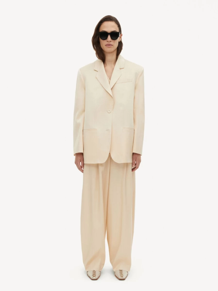 By Malene Birger Women's Vanilla Cream Rosettan Single-Breasted Blazer