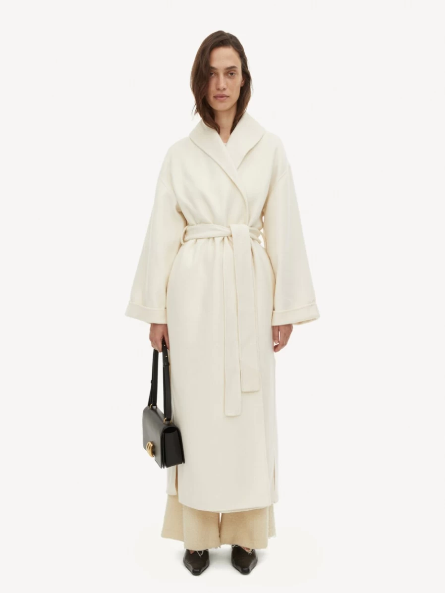 By Malene Birger Women's Cream Wool Coat | Trullem Winter Outerwear