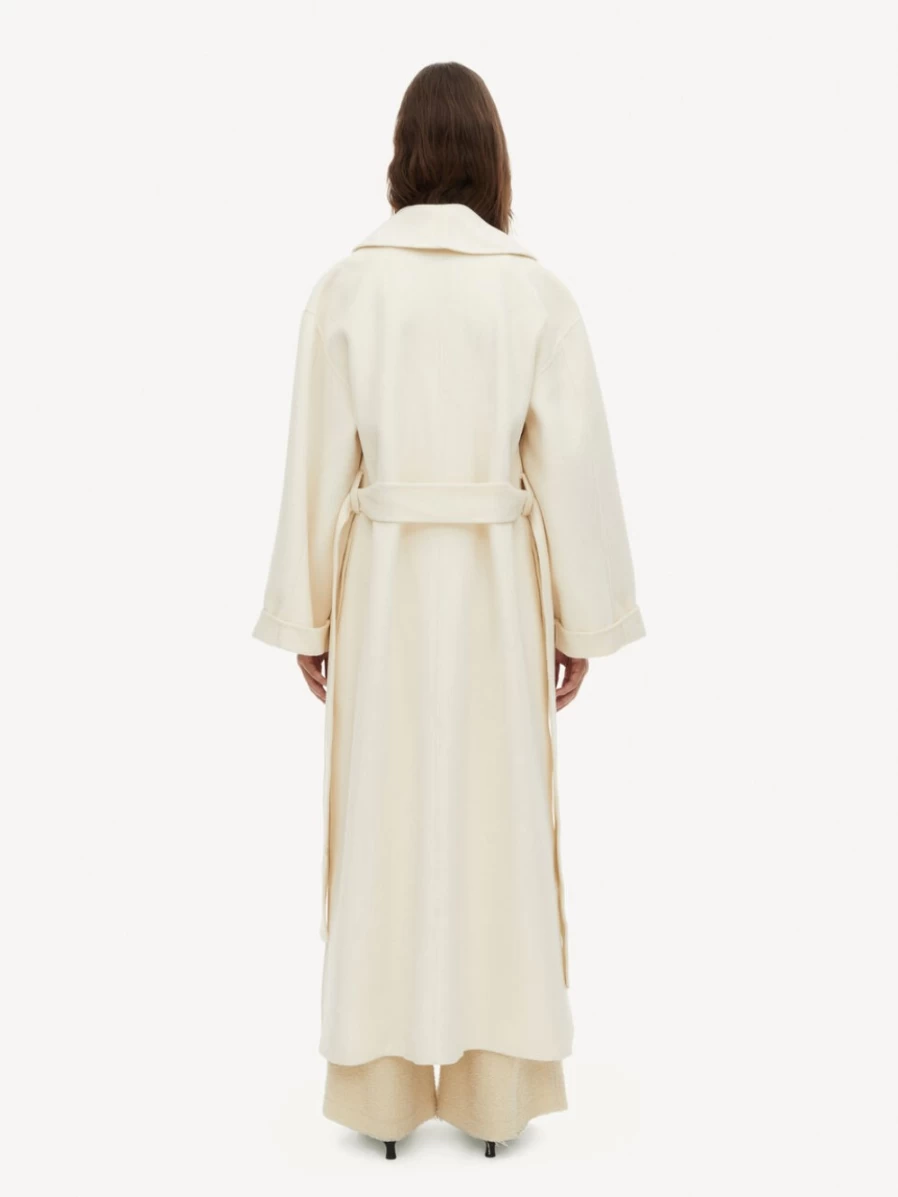 By Malene Birger Women's Cream Wool Coat | Trullem Winter Outerwear