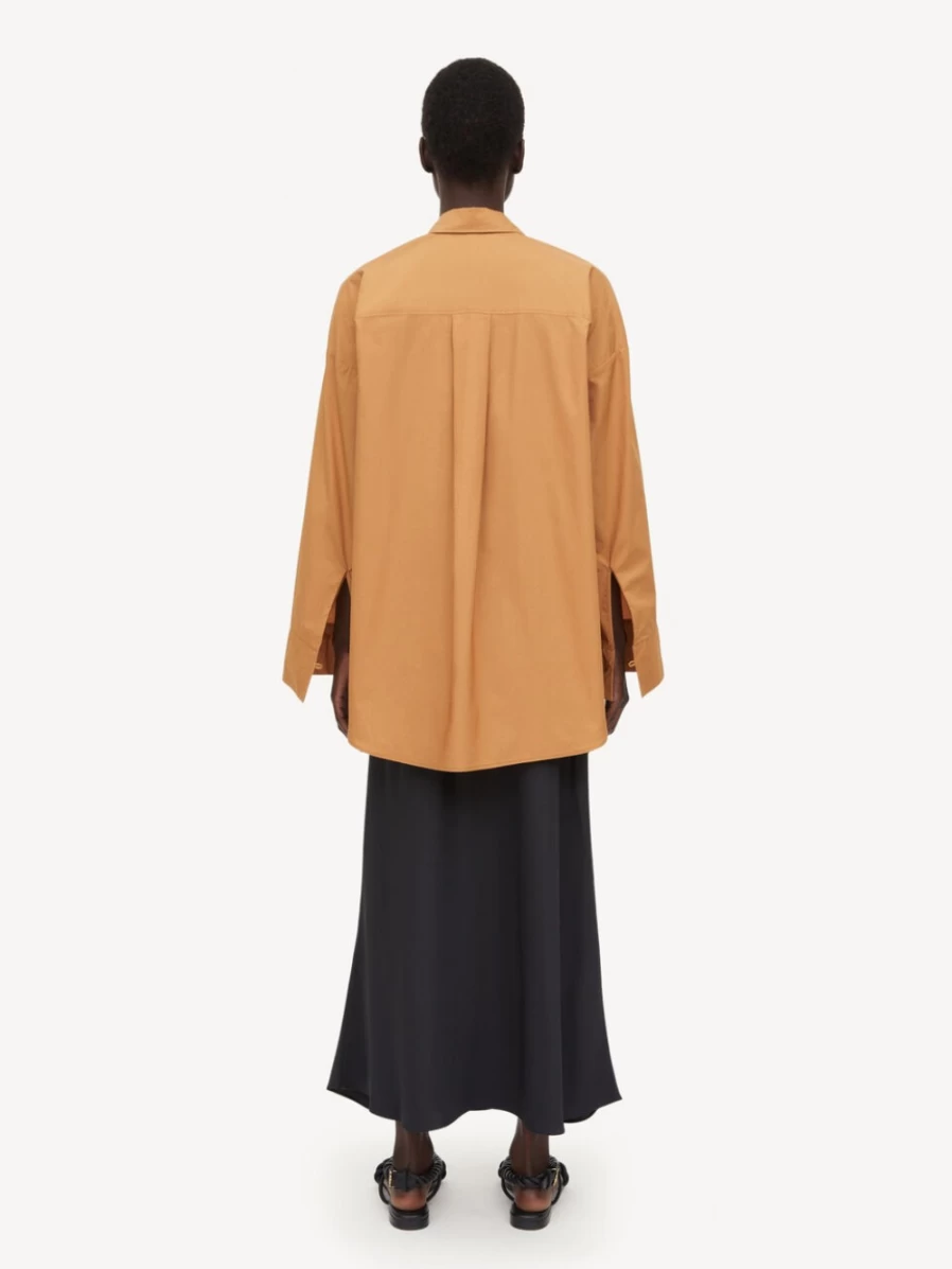 By Malene Birger Women's Tobacco Brown Organic Cotton Shirt - Derris Style