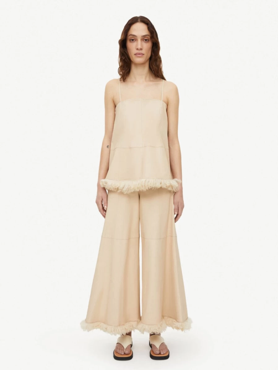 By Malene Birger Women's Vanilla Cream Bedino Leather Top