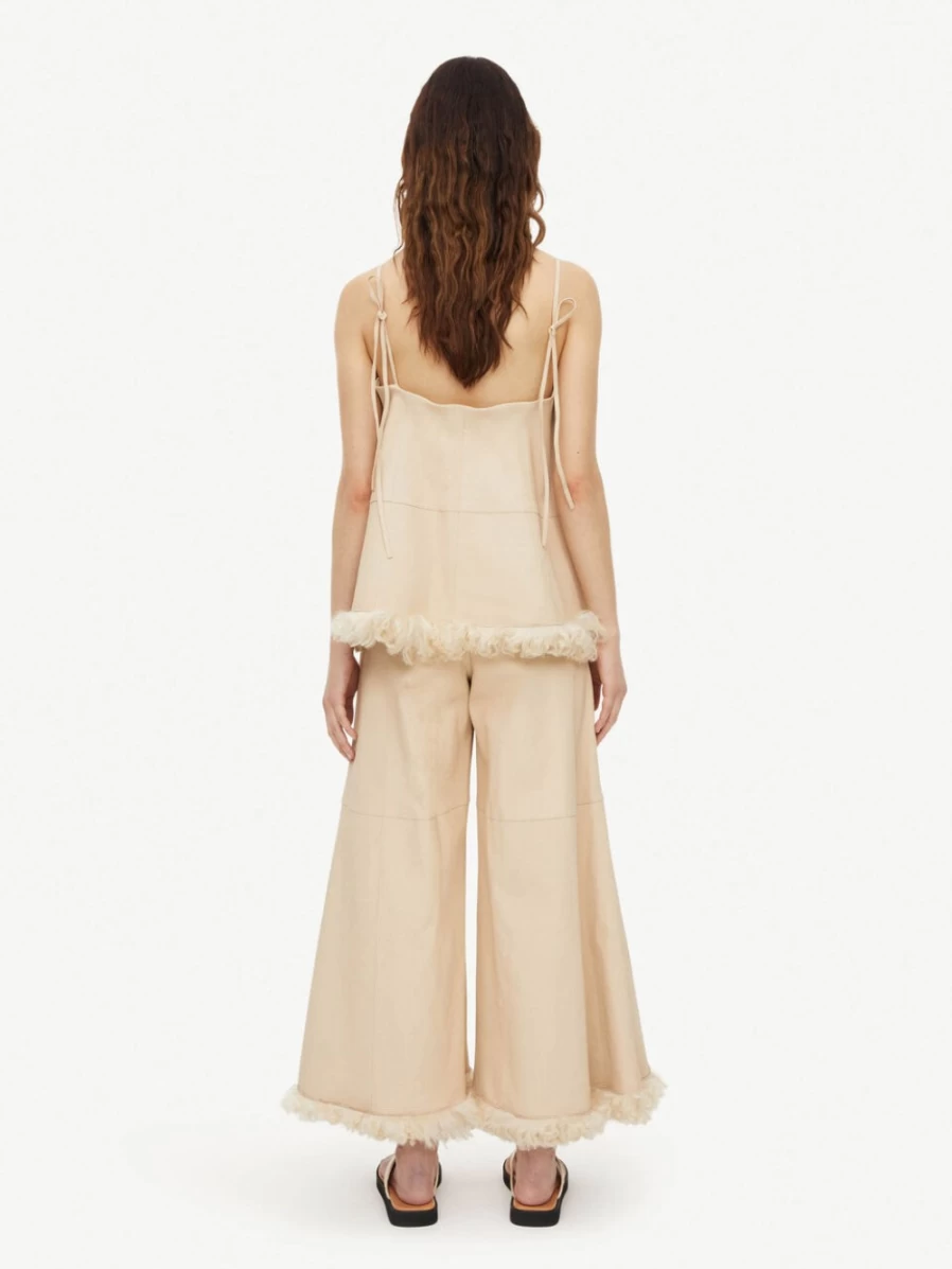 By Malene Birger Women's Vanilla Cream Bedino Leather Top