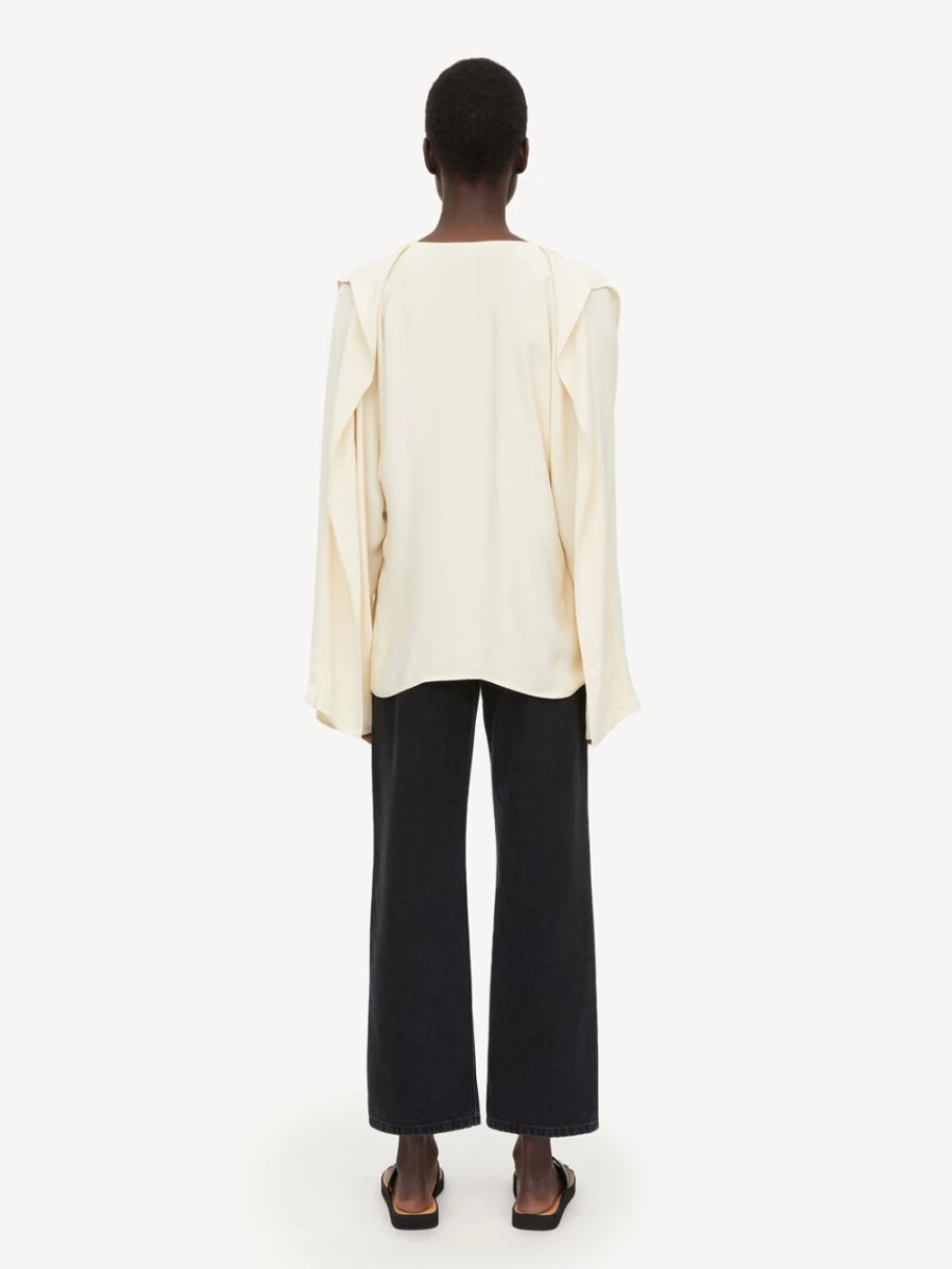 By Malene Birger Women's Avrie Blouse in Vanilla Cream | Elegant Feminine Top