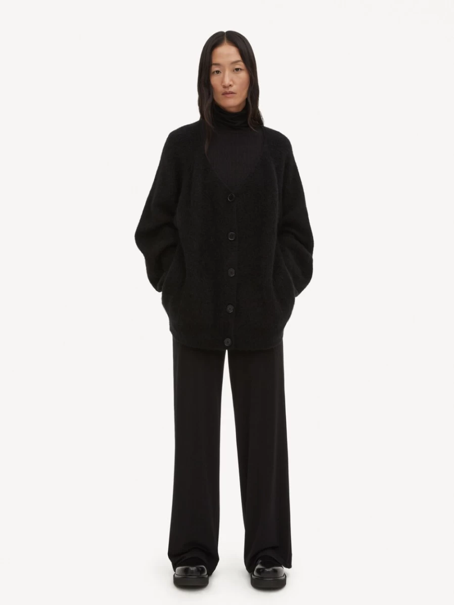 By Malene Birger Women's Black Cinnum Mohair-Blend Cardigan Sweater