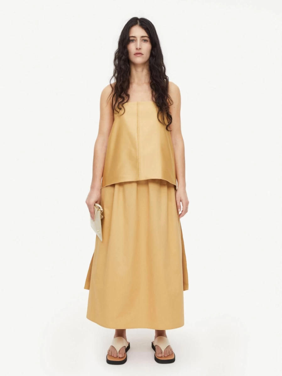 By Malene Birger Women's Maryl Midi Skirt in Light Camel | Elegant Casual Style