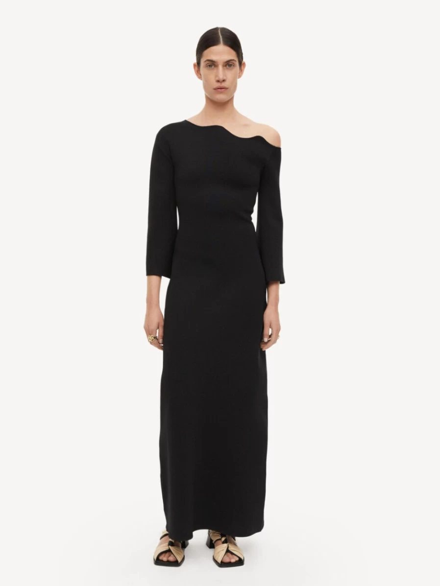 By Malene Birger Velame Maxi Dress for Women - Elegant Black Long Dress