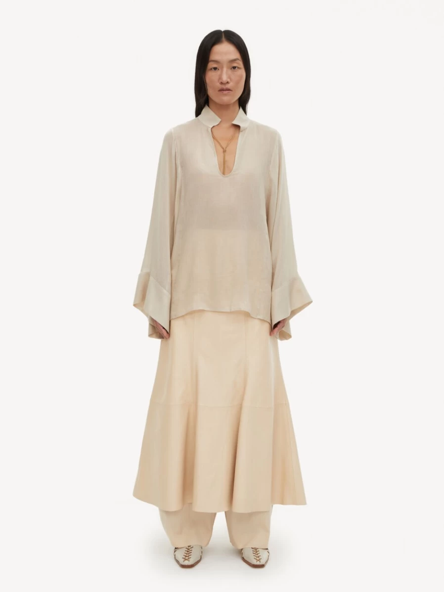 By Malene Birger Women's Lomaria Blouse in Sea Mist - Elegant Feminine Top