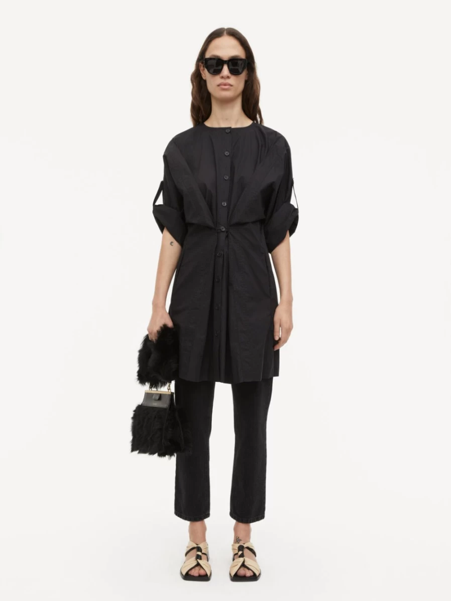 By Malene Birger Women's Black Organic Cotton Shirt Dress - Amalas