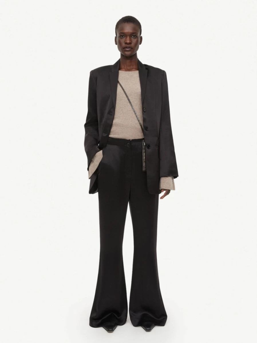 By Malene Birger Women's Black High-Waisted Trousers - Amores