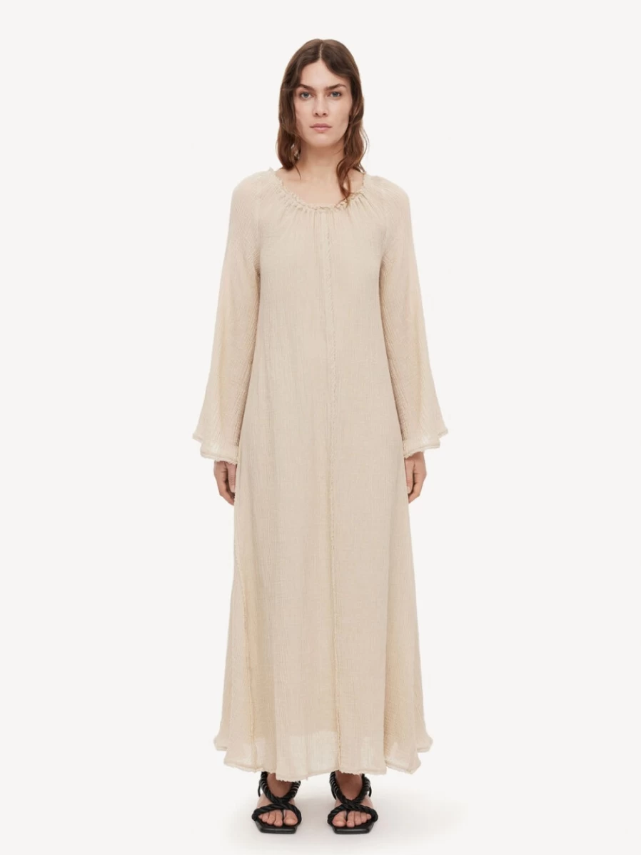 By Malene Birger Evilyn Maxi Dress for Women in Lt. Sand | Elegant Long Summer Dress