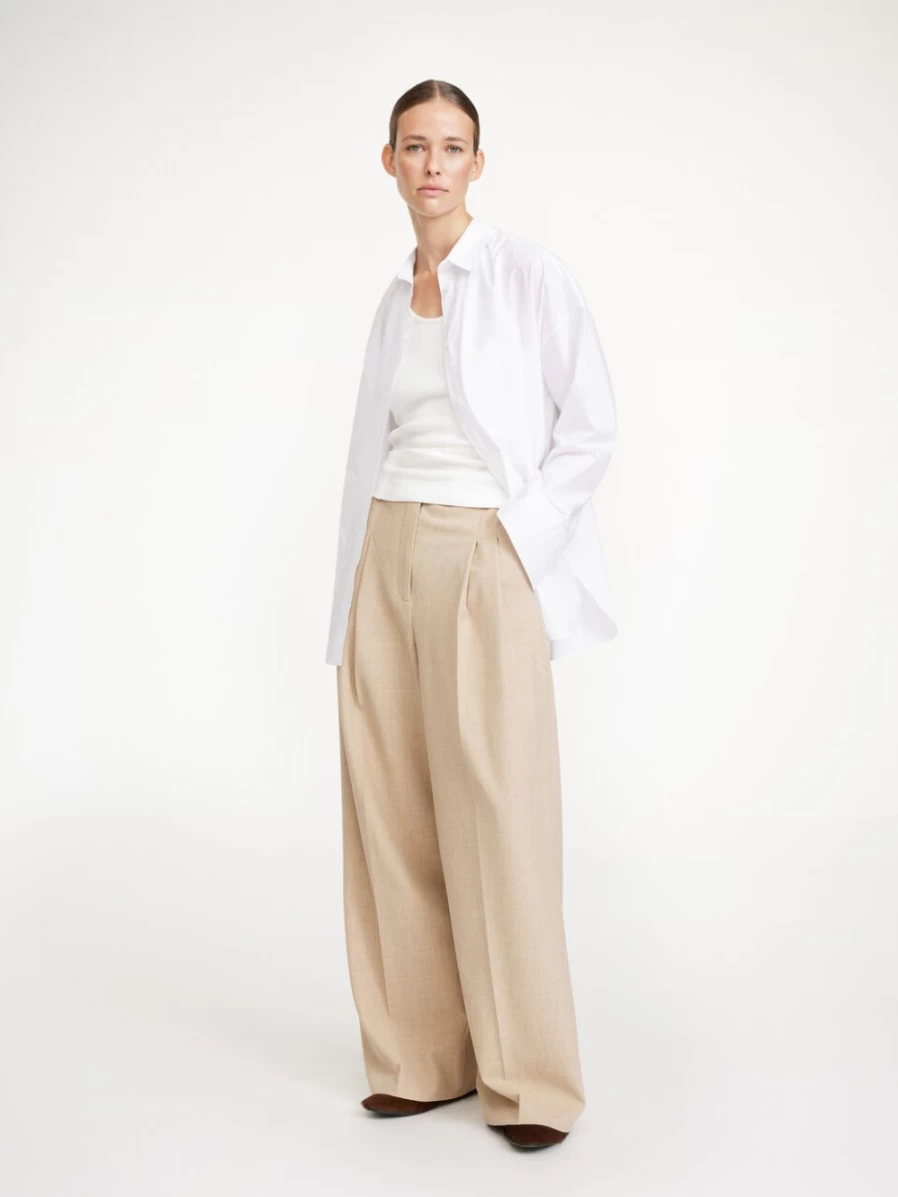 By Malene Birger Women's Cinnamon Brown High-Waisted Trousers - Cymbaria