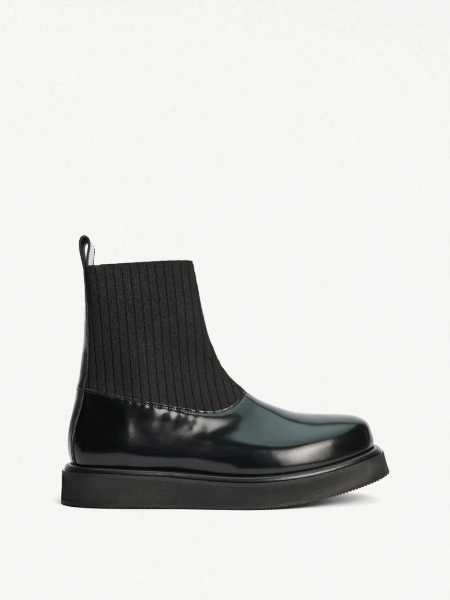 By Malene Birger Chayla Black Leather Ankle Boots for Women