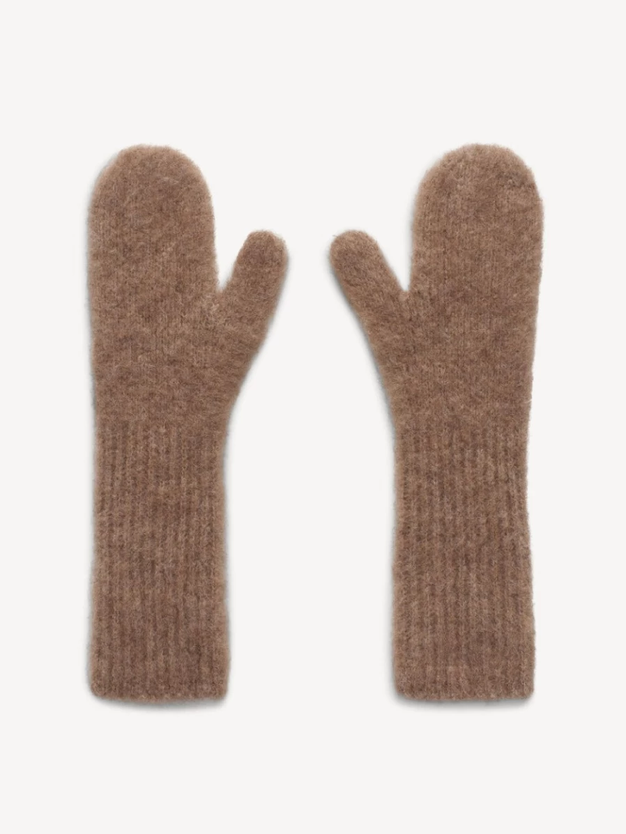 By Malene Birger Women's Felisa Mittens in Tannin - Premium Knitted Gloves