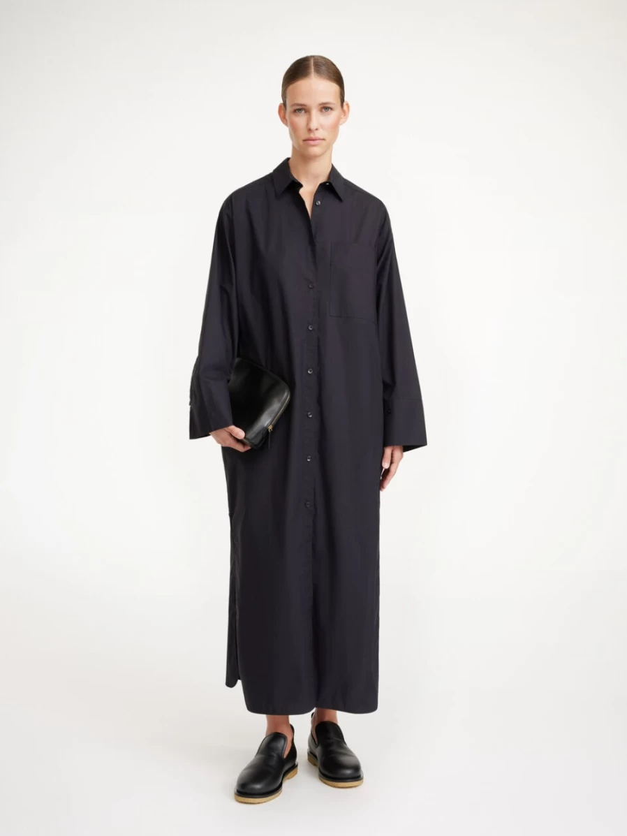 By Malene Birger Women's Black Organic Cotton Dress - Perros Style