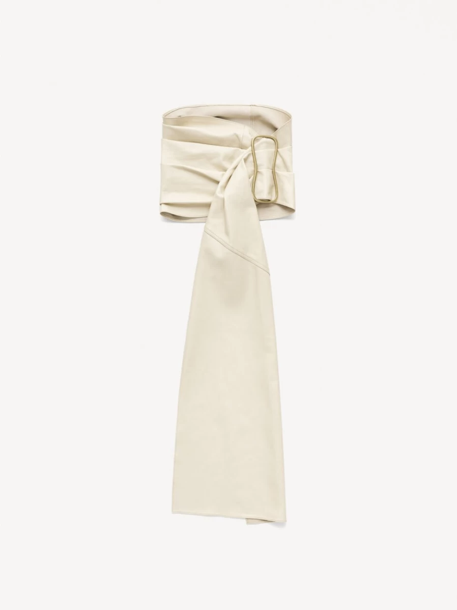 By Malene Birger Rosalyen Women's Belt in Vanilla Cream | Premium Leather Fashion Accessory