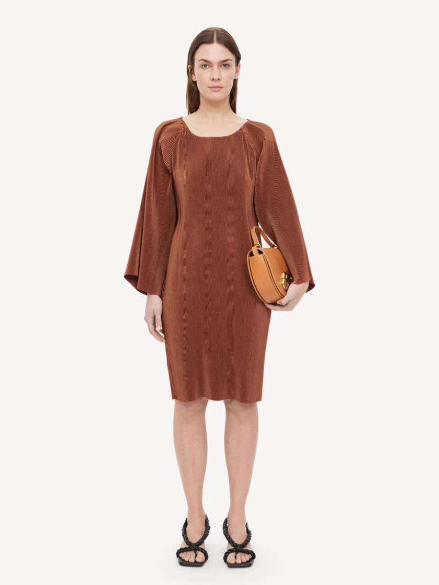 By Malene Birger Vyanna Women's Dress in Dark Tan | Elegant Boho Chic Style