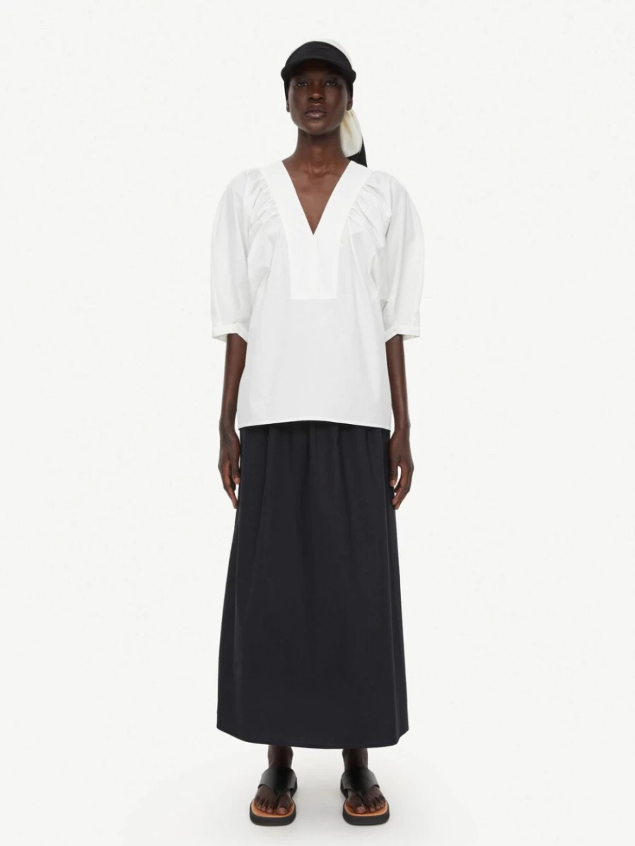By Malene Birger Women's Miralia Blouse in Soft White - Elegant Feminine Top