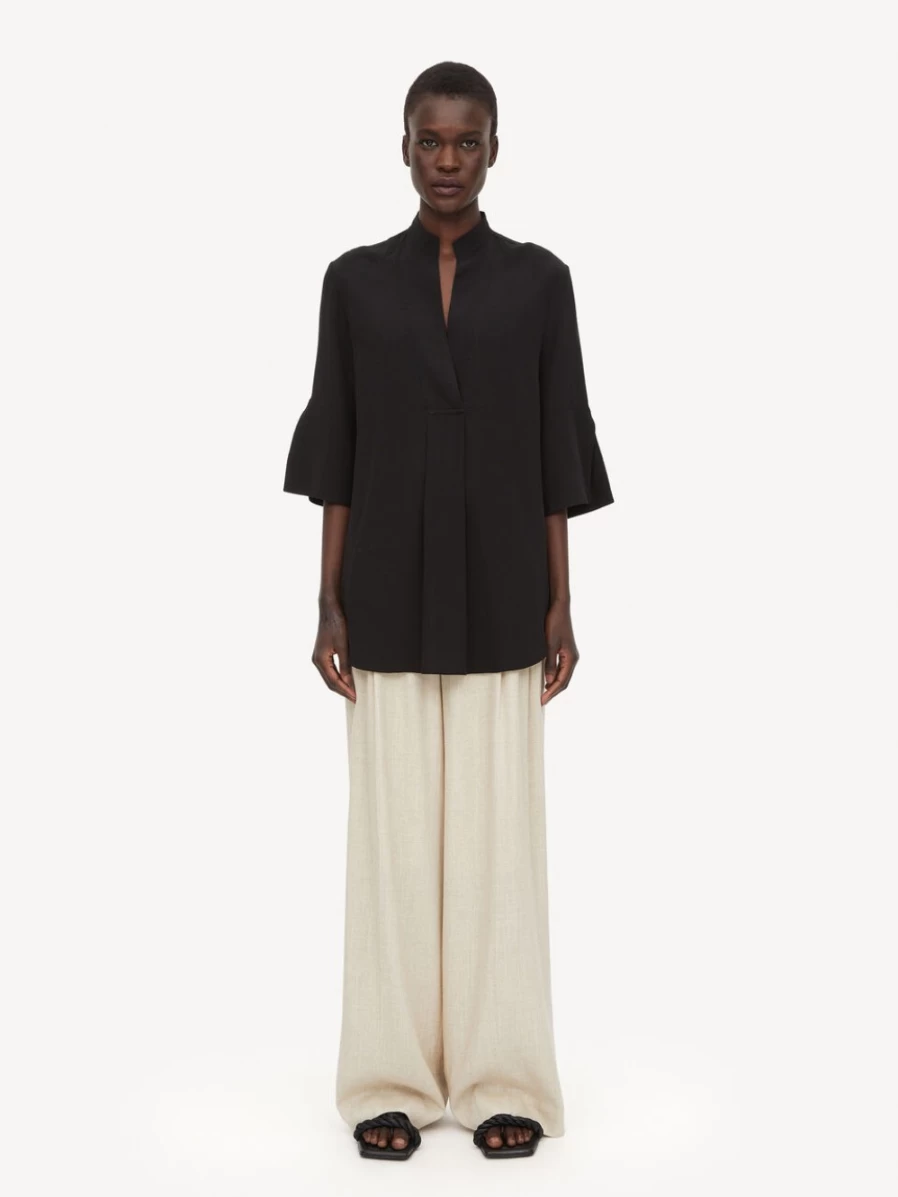 By Malene Birger Women's Flayia Silk Blouse in Black