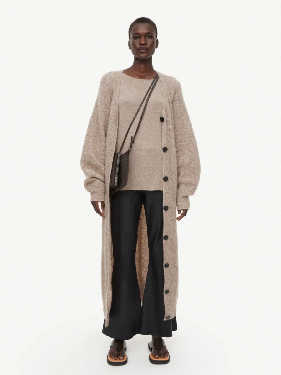 By Malene Birger Evyline Black Cropped Leather Pants for Women
