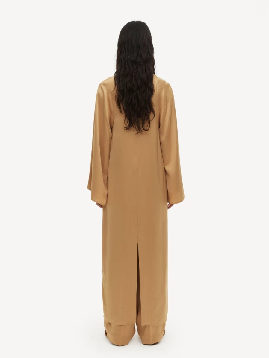 By Malene Birger Women's Brynn Maxi Dress in Light Camel - Elegant Long Boho Chic Dress