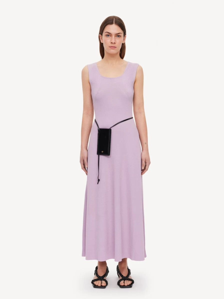 By Malene Birger Women's Lilo Ribbed-Knit Midi Dress in Pastel Violet
