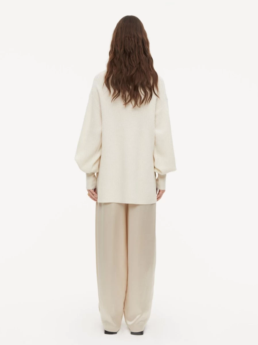 By Malene Birger Women's Barley White Cashmere Sweater - Camila