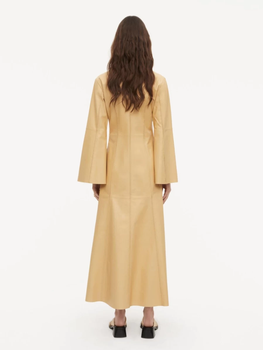By Malene Birger Women's Karmillos Leather Maxi Dress in New Wheat