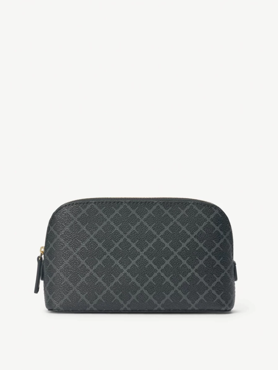 By Malene Birger Bae Small Cosmetics Case for Women - Charcoal Travel Makeup Bag