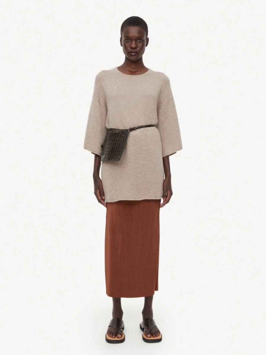 By Malene Birger Women's Velmas Maxi Skirt in Dark Tan - Elegant Long Boho Skirt