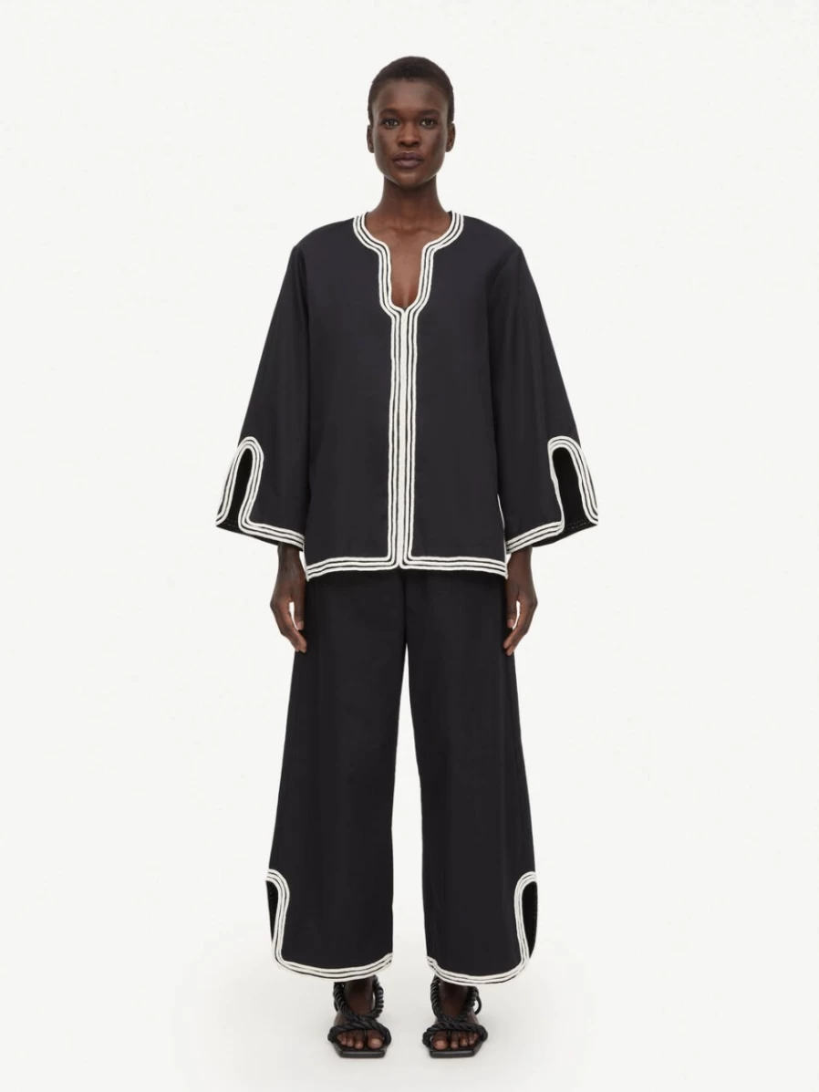 By Malene Birger Women's Black Myona Kaftan-Style Blouse