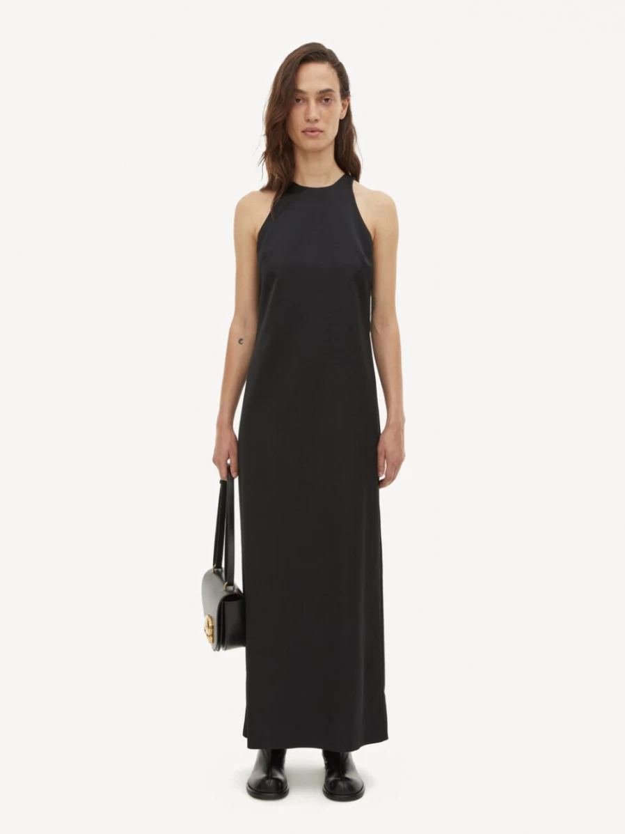 By Malene Birger Women's Pallida Maxi Dress in Black - Elegant Long Evening Gown