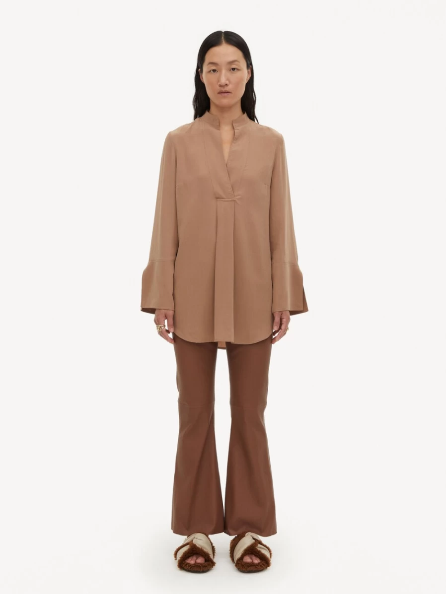 By Malene Birger Women's Mink Silk Blouse – Flaiy Elegant Top