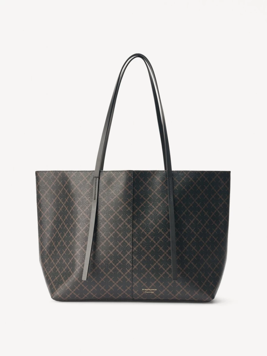 By Malene Birger Abigail Dark Chocolate Printed Tote Bag for Women