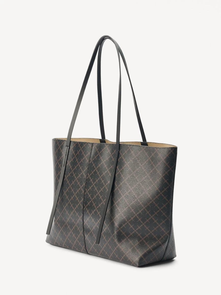By Malene Birger Abigail Dark Chocolate Printed Tote Bag for Women