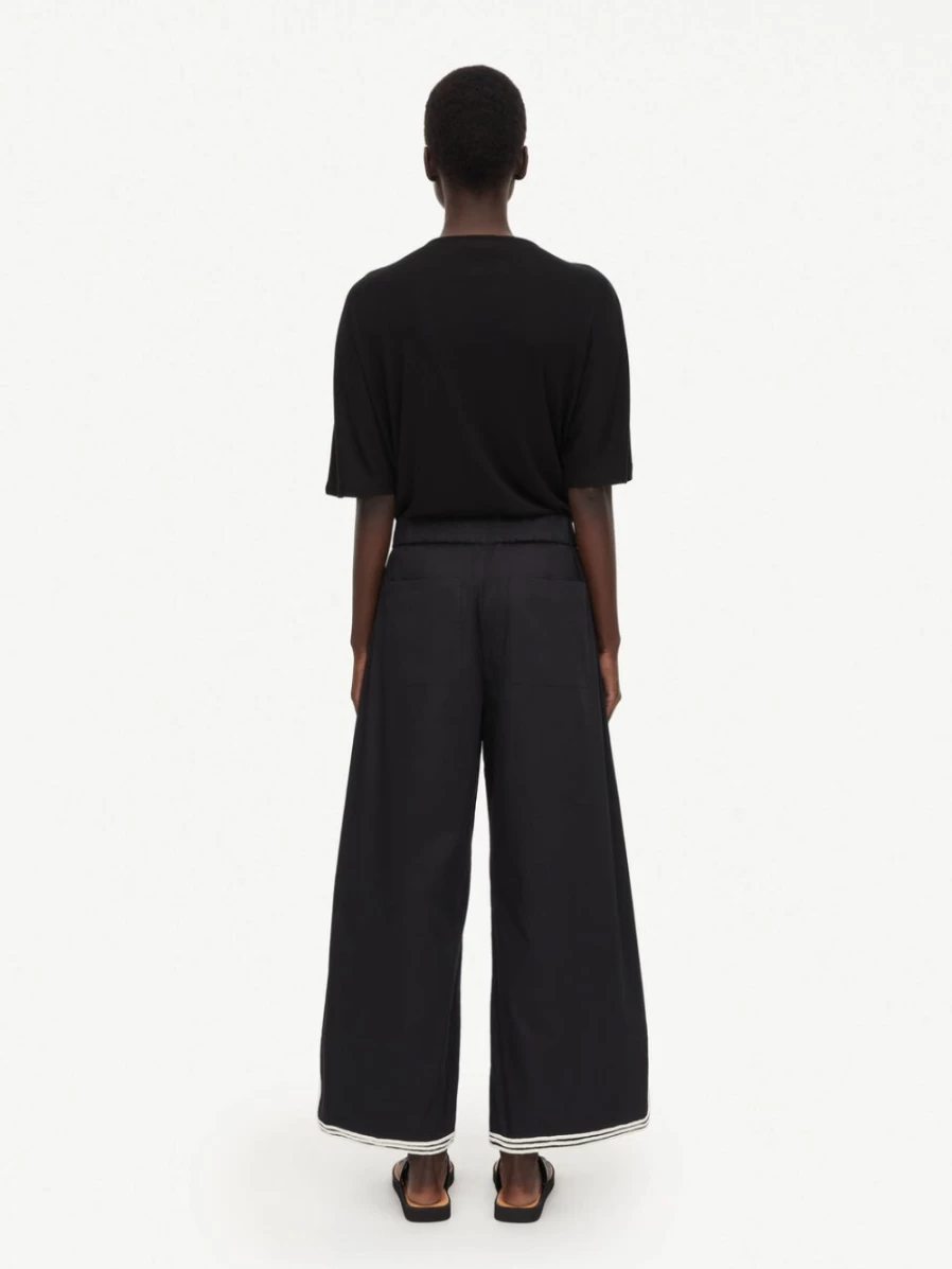 By Malene Birger Women's Black Milone Wide-Leg Trousers