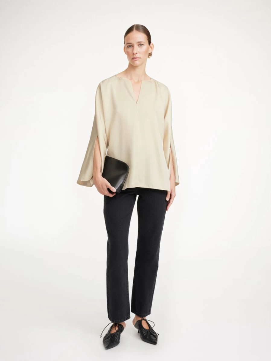 By Malene Birger Women's Vanilla Cream Calias Tunic-Style Blouse