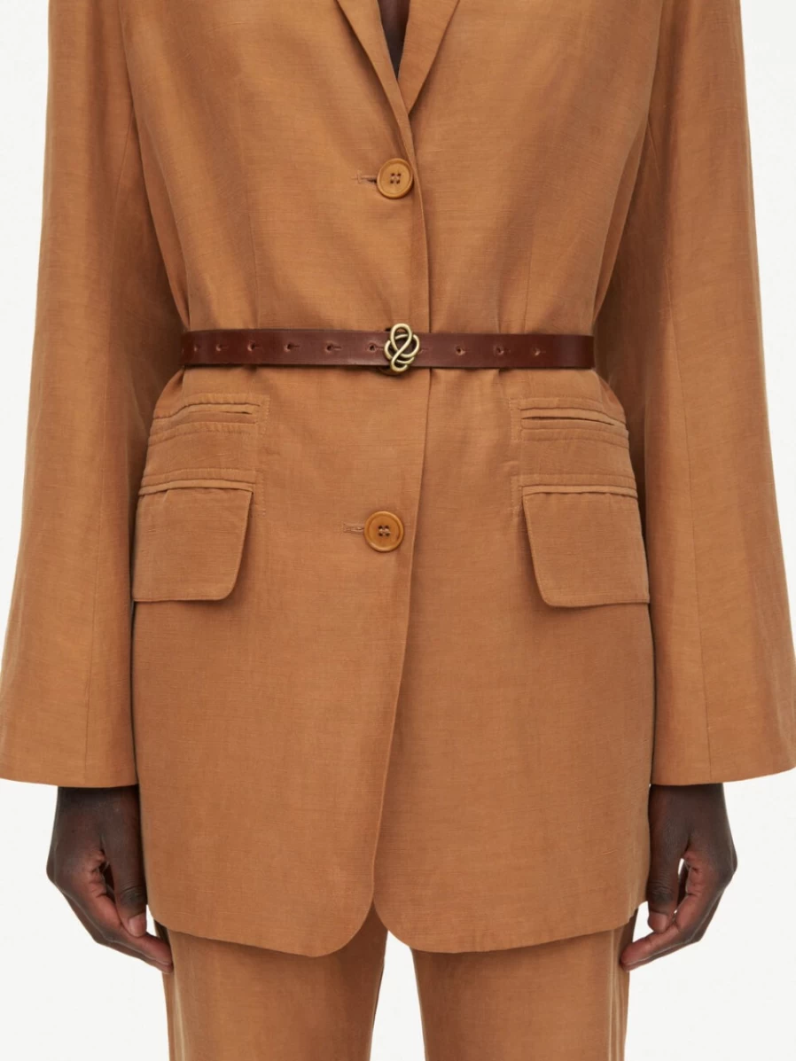 By Malene Birger Women's Dark Brown Leather Belt - Ouma