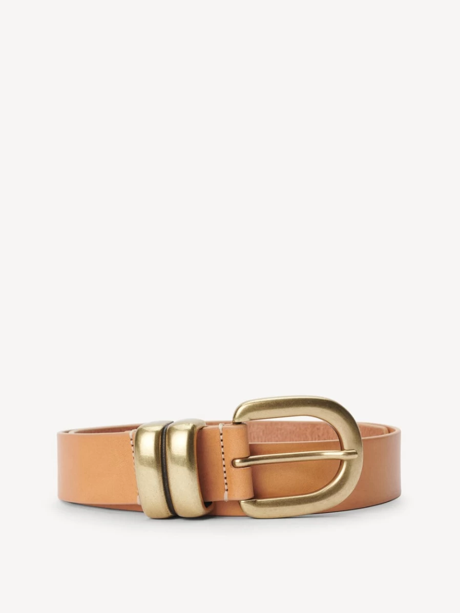 By Malene Birger Women's Tan Zoira Genuine Leather Belt