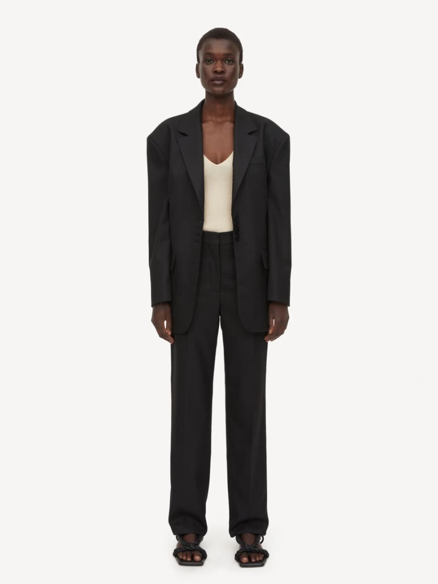 By Malene Birger Igda Black Straight-Leg Trousers for Women