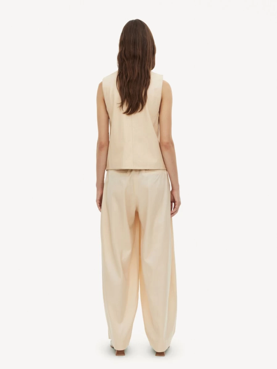 By Malene Birger Women's High-Waisted Vanilla Cream Trousers - Povilos