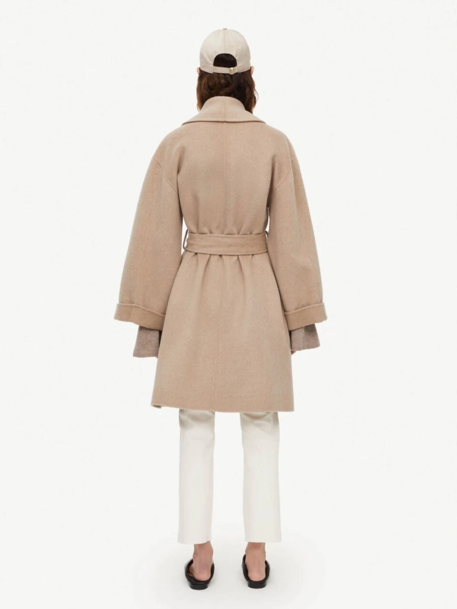 By Malene Birger Trullas Women's Wool Coat in Grey Brown Melange