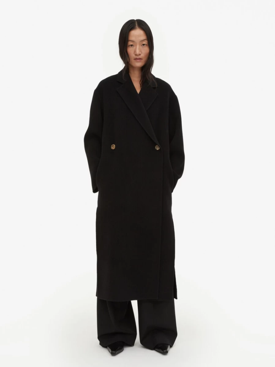 By Malene Birger Women's Black Ayvian Double-Breasted Coat