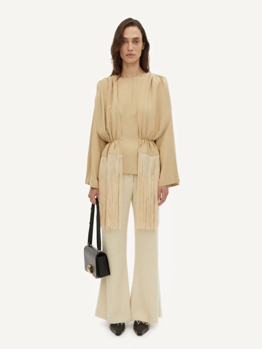 By Malene Birger Women's Cenit Blouse in Yellow Sand - Elegant Casual Top
