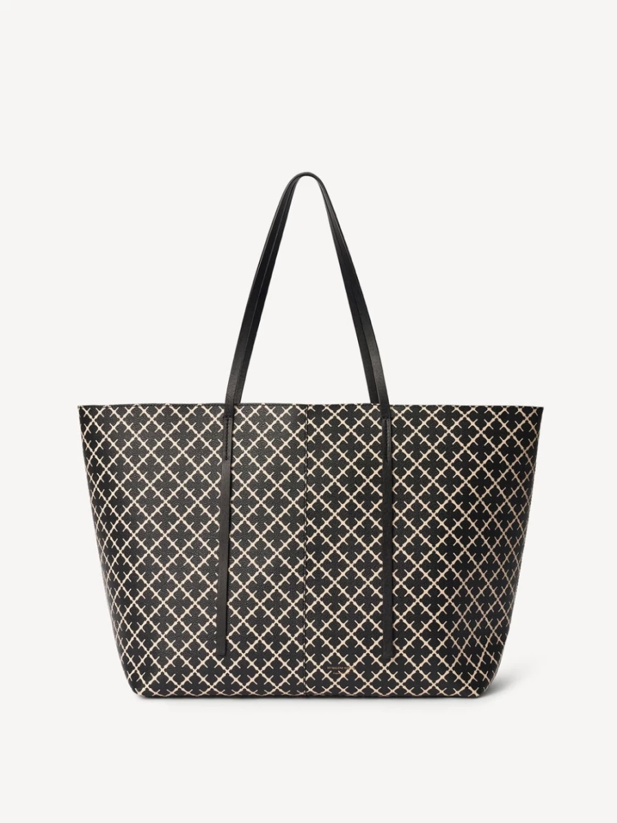 By Malene Birger Women's Black Abi Printed Tote Bag