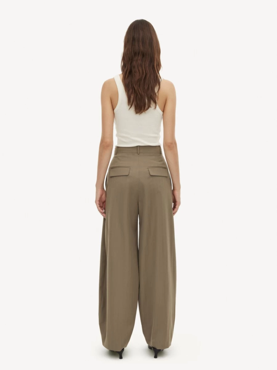 By Malene Birger Women's High-Waisted Trousers in Fallen Rock - Povilos Style