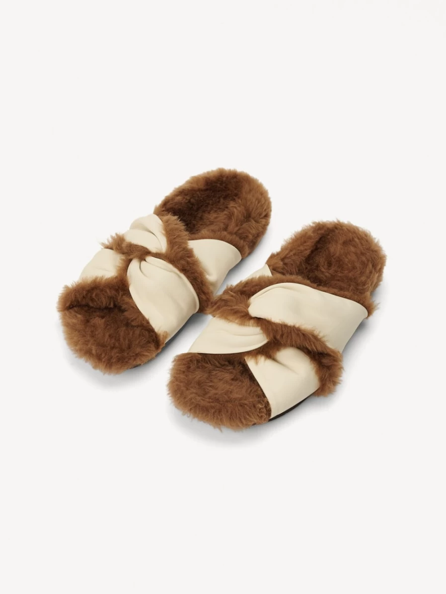 By Malene Birger Women's Moria Sandals in Wood Color | Stylish & Comfortable Footwear