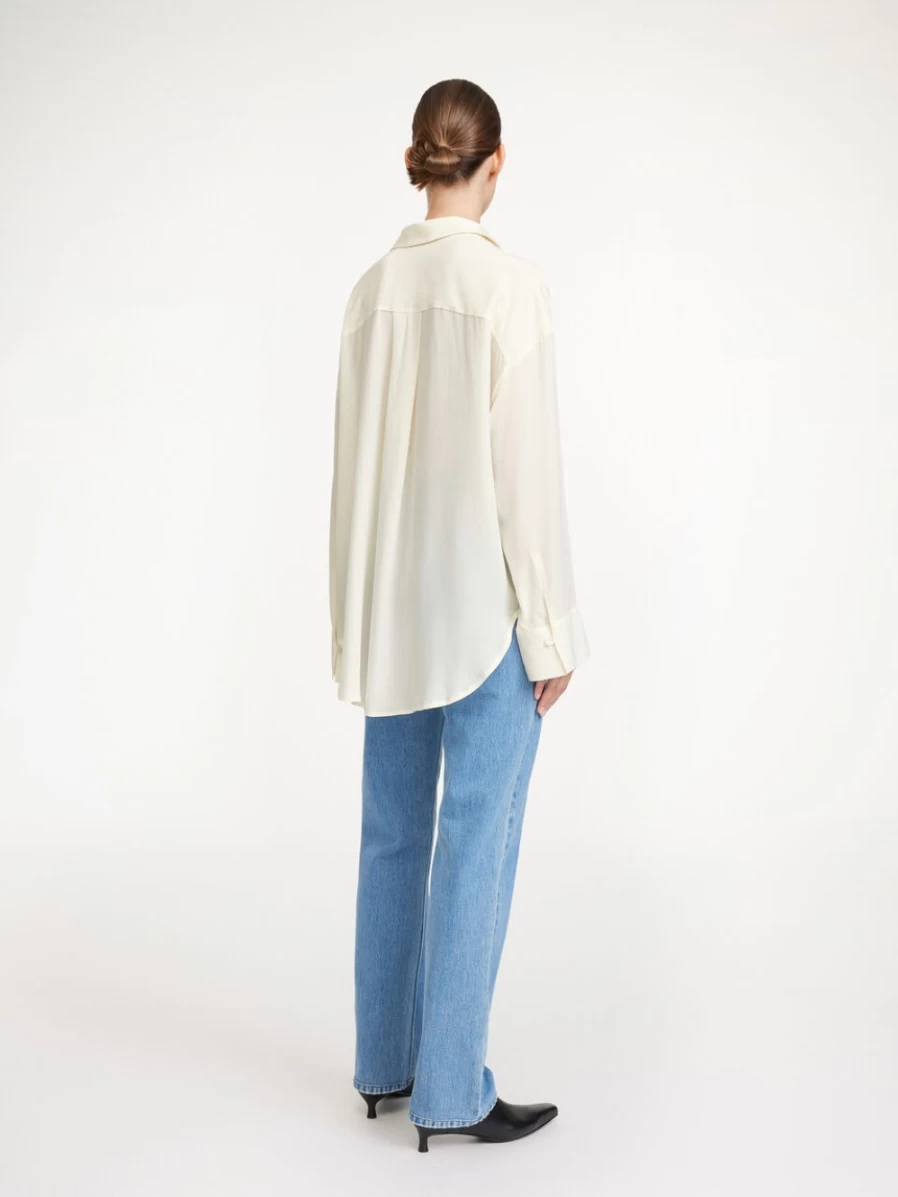 By Malene Birger Women's Whisper White Organic Silk Shirt – Derris Collection