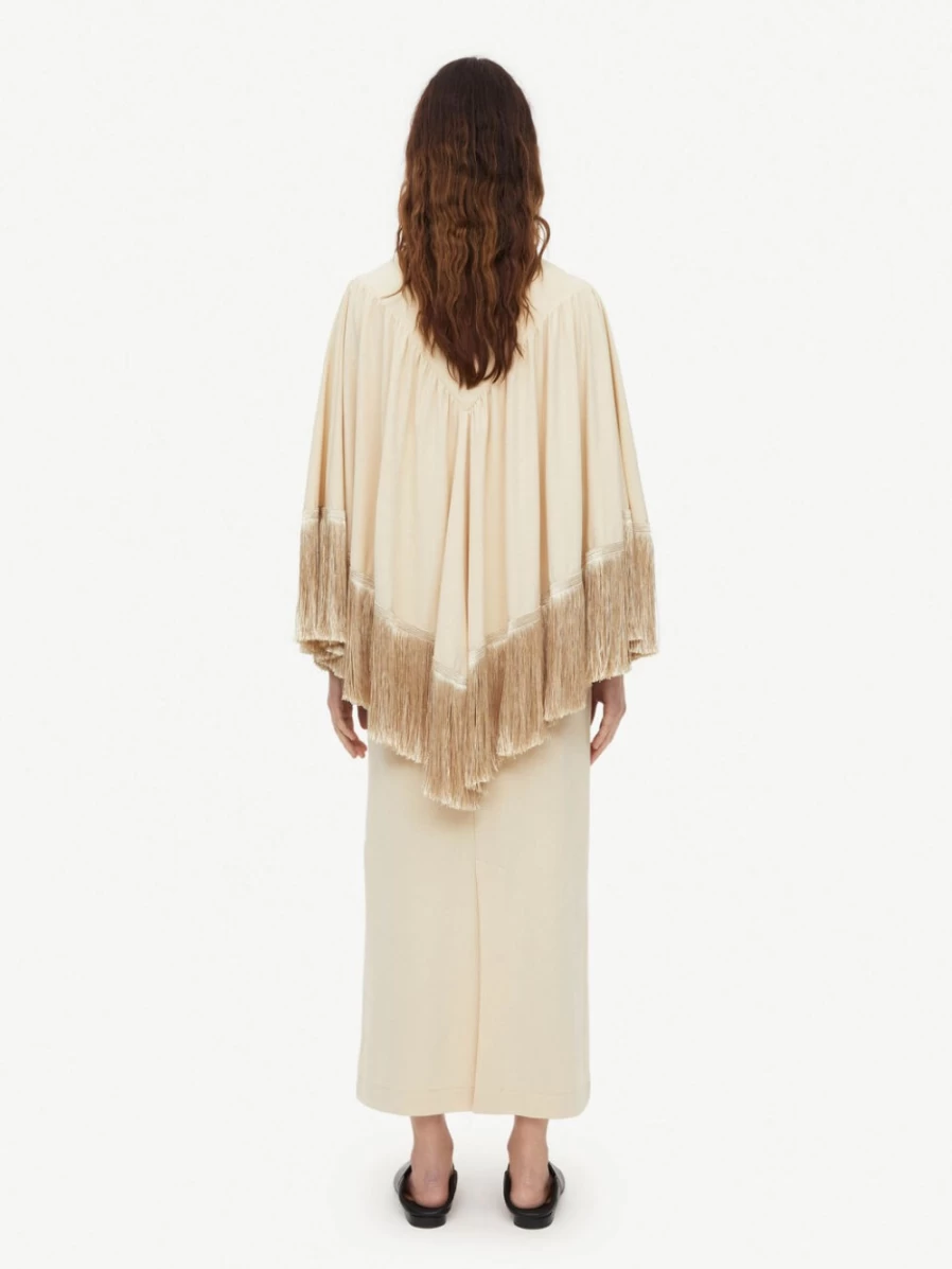 By Malene Birger Women's Colandra Fringed Dress in Vanilla Cream - Elegant Boho Style