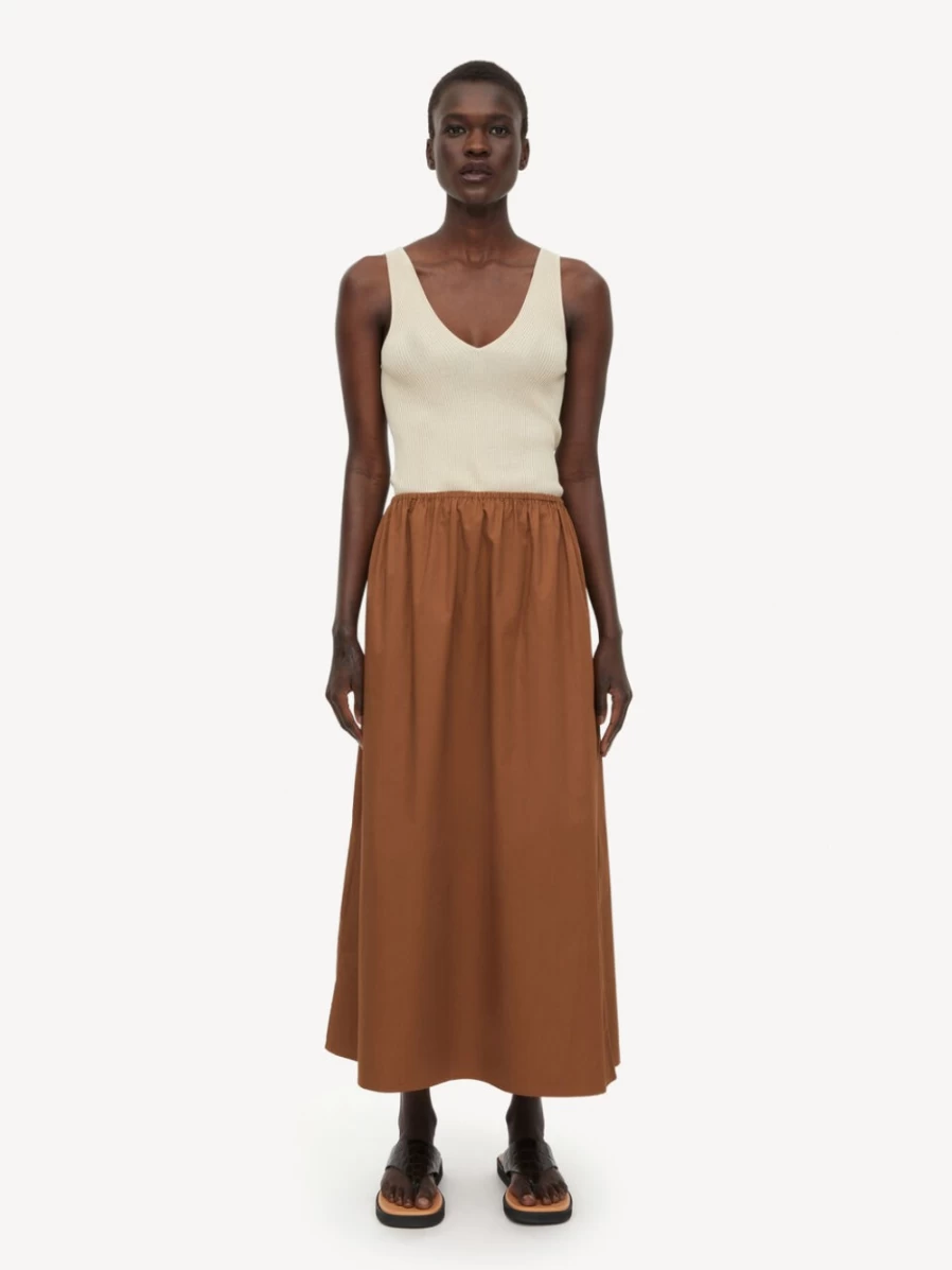 By Malene Birger Women's Maryl Midi Skirt in Bison