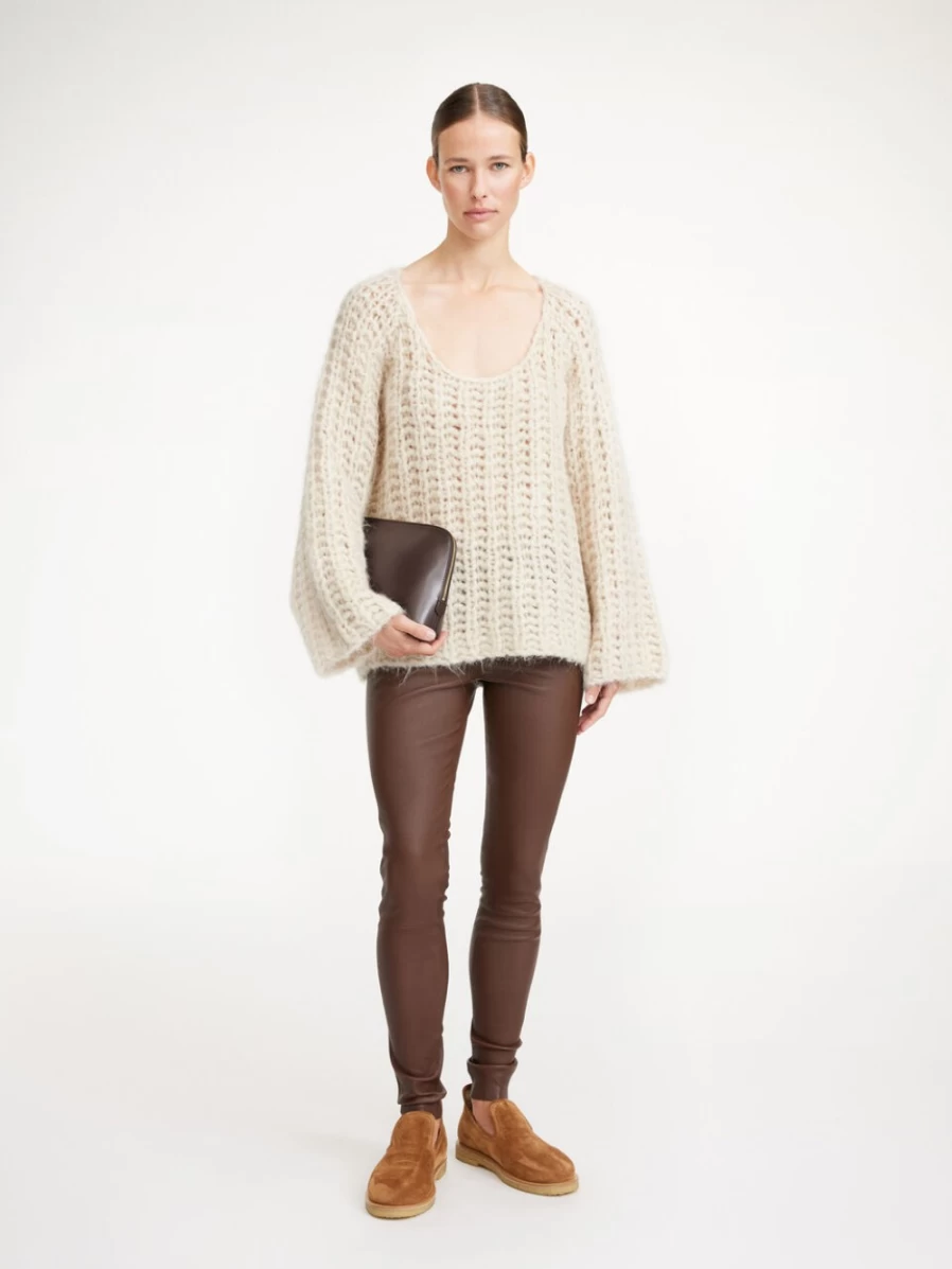 By Malene Birger Women's Chestnut Leggings – Elenasoo High-Waisted Yoga Pants for Comfort & Style
